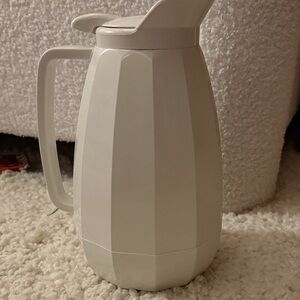 Sleek White Beverage Carafe